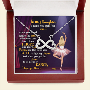 Ballet I Hope You Dance - Personalized Infinity Hearts Necklace - Gift for Ballet Dancers - Jewelry - GoDuckee