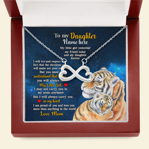 Daughter I Will Always Carry You In My Heart - Personalized Infinity Hearts Necklace - Gift for Daughter - Jewelry - GoDuckee