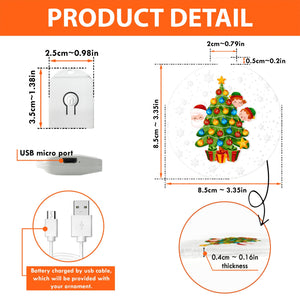 A Big Piece Of My Heart Lives In Heaven Personalized Led Acrylic Custom Shape Ornament, Christmas Gift - Ornament - GoDuckee