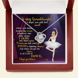 Ballet I Hope You Dance - Personalized Love Knot Necklace - Jewelry - GoDuckee