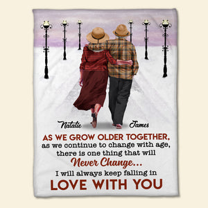 Never Change I Will Always Keep Falling In Love With You, Couple Forever Blanket Gift - Blanket - GoDuckee