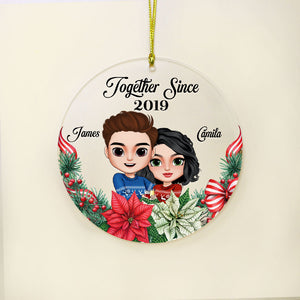 Couple Forever Together Since Acrylic Custom Shape Ornament Gift - Ornament - GoDuckee