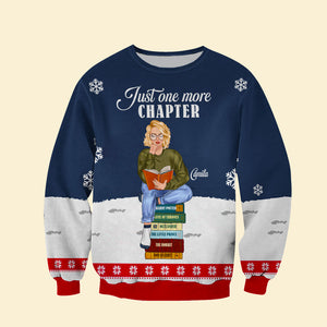 Just One More Chapter Girl Book Lover Hoodie Sweatshirt - AOP Products - GoDuckee
