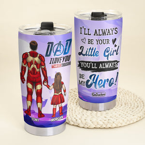 Super Dad, Love You 3000 - Always Be My Hero, Personalized Tumbler, Father's Day Gifts for Dad from Son/ Daughter - Tumbler Cup - GoDuckee