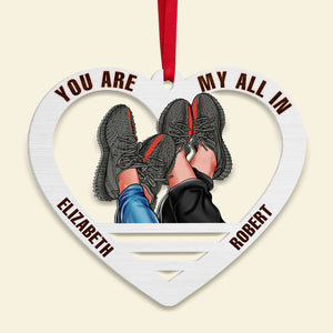 You Are My All In, Couple Shoes Acrylic Personalized Shape Ornament Christmas Gift - Ornament - GoDuckee