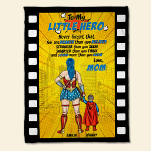 Never Forget That You Are Brave Than You Believe, Film Strip Dad Mom Blanket Gift - Blanket - GoDuckee