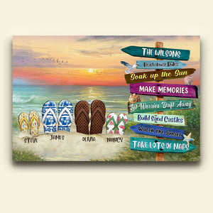 Beach House Rules - Personalized Canvas Print - Poster & Canvas - GoDuckee