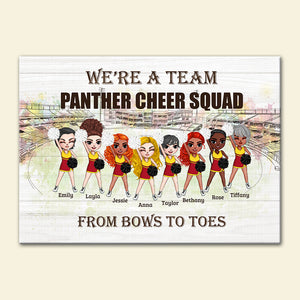Personalized Cheerleading Girls Poster - We're A Team From Bows To Toes - Poster & Canvas - GoDuckee
