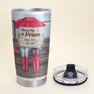 Personalized Friends Tumbler Cup Always Stick Together - Sitting Friends, Bestie - Tumbler Cup - GoDuckee