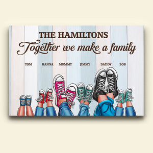 Together We Make A Family, Personalized Family Poster & Canvas, Gift For Family - Poster & Canvas - GoDuckee