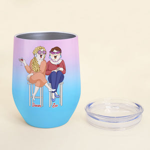 Friendship Must Be Built On A Solid Foundation Of Alcohol, Best Friend Dinking Wine Tumbler - Wine Tumbler - GoDuckee