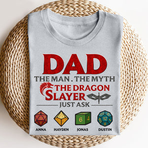 D&D Dad The Man The Myth, Personalized Shirts, Father's Day Gifts for Dads - Shirts - GoDuckee