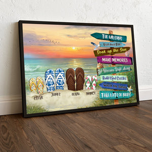 Beach House Rules - Personalized Canvas Print - Poster & Canvas - GoDuckee