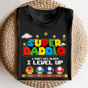 Dad Super Dad I Level Up, Personalized Shirts, Gifts for Dad, Mom, Grandma, Grandpa - Shirts - GoDuckee