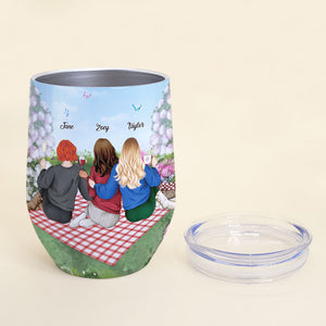 To My Extra Special Friends I'm So Glad We Boned Over Our Fondness For Alcohol, Besties Wine Tumbler Gift - Wine Tumbler - GoDuckee