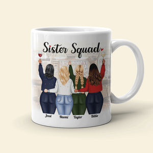 Never Let Your Sisters Do Anything Stupid Like Drink Alone, White Mug Gift For Sister Squad - Coffee Mug - GoDuckee