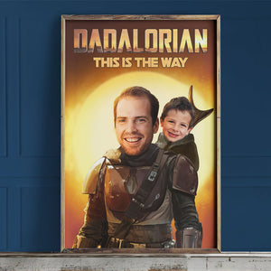 Dad Kid This Is The Way Custom Face Photo, Personalized Canvas Print, Father's Day Gifts for Dads - Poster & Canvas - GoDuckee