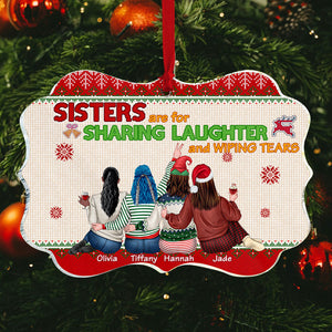 Sisters Make The Best Friends, Medallion Acrylic Ornament Christmas Gift For Sisters Besties - Ornament - GoDuckee