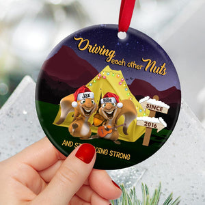 Camping Couple Driving Each Other Nuts - Personalized Ornament - Gift for Campers - Ornament - GoDuckee
