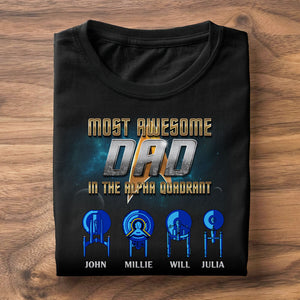 S.T. Dad Most Awesome Dad Alpha Quadrant, Personalized Shirts, Gifts for Dads - Shirts - GoDuckee