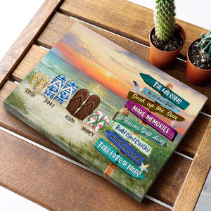 Beach House Rules - Personalized Canvas Print - Poster & Canvas - GoDuckee