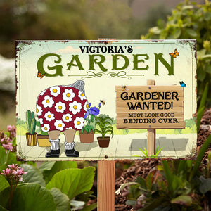 Gardener Wanted! - Personalized Metal Sign - Metal Wall Art - GoDuckee