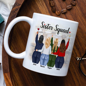 Never Let Your Sisters Do Anything Stupid Like Drink Alone, White Mug Gift For Sister Squad - Coffee Mug - GoDuckee