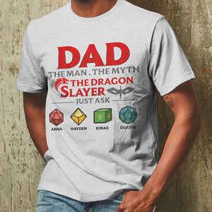 D&D Dad The Man The Myth, Personalized Shirts, Father's Day Gifts for Dads - Shirts - GoDuckee