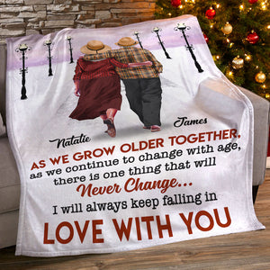 Never Change I Will Always Keep Falling In Love With You, Couple Forever Blanket Gift - Blanket - GoDuckee