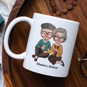 No Matter How Old We Grow I Promise To Ignore How Much You Snore, Old Couple Happiness White Tea Coffee Mug - Coffee Mug - GoDuckee