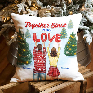 Anniversary Century Couple, Happy Valentine's Day Sweet Couple Pillow - Pillow - GoDuckee