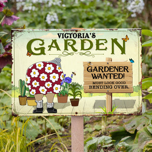 Gardener Wanted! - Personalized Metal Sign - Metal Wall Art - GoDuckee