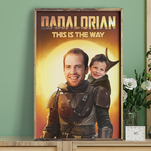 Dad Kid This Is The Way Custom Face Photo, Personalized Canvas Print, Father's Day Gifts for Dads - Poster & Canvas - GoDuckee
