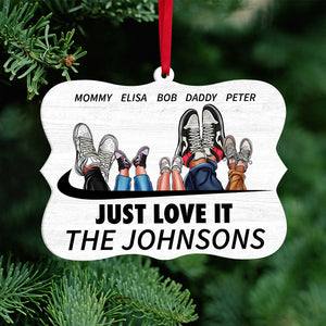 Just Love It, Personalized Shoes Brand Family Acrylic Ornament, Christmas Gift - Ornament - GoDuckee