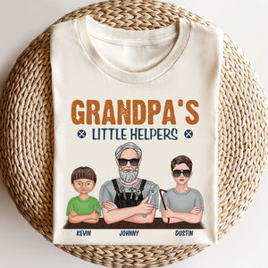 Grandpa's Little Helpers - Personalized Shirts - Gift For Dad/Grandpa/Uncle - Shirts - GoDuckee
