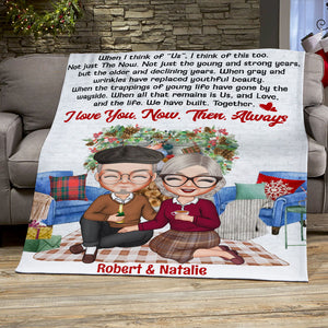 I Love You Now Then Always, Sweet Valentine Blanket Gift For Couple - Blanket - GoDuckee