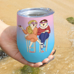 Friendship Must Be Built On A Solid Foundation Of Alcohol, Best Friend Dinking Wine Tumbler - Wine Tumbler - GoDuckee