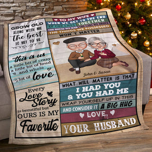 Grow Old Along With Me, To My Wife Blanket - Personalized Couple Gift - Blanket - GoDuckee