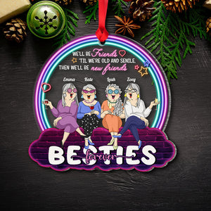 We'll Be Friends 'Til We're Old And Senile Personalized Old Friend Ornament, Christmas Tree Decor - Ornament - GoDuckee