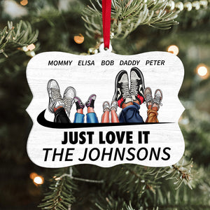 Just Love It, Personalized Shoes Brand Family Acrylic Ornament, Christmas Gift - Ornament - GoDuckee