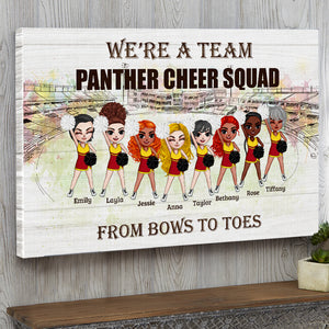 Personalized Cheerleading Girls Poster - We're A Team From Bows To Toes - Poster & Canvas - GoDuckee