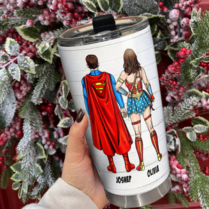 Forever Couple Anniversary Gift For Couple, Personalized Tumbler Christmas - Tumbler Cup - GoDuckee