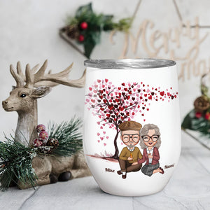 Happily Annoying The Sh*t Out Of Each Other For Years And Still Going Strong, Couple Anniversary Gift Wine Tumbler - Wine Tumbler - GoDuckee