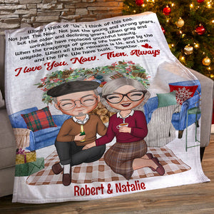I Love You Now Then Always, Sweet Valentine Blanket Gift For Couple - Blanket - GoDuckee