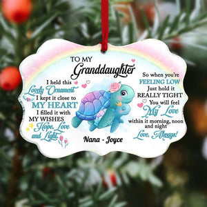 I Held This Lovely Gift For Grandkids, Personalized Medallion Acrylic Ornament, Christmas Gift - Ornament - GoDuckee