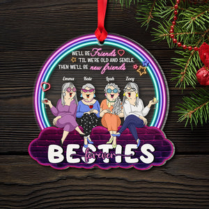 We'll Be Friends 'Til We're Old And Senile Personalized Old Friend Ornament, Christmas Tree Decor - Ornament - GoDuckee
