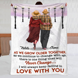 Never Change I Will Always Keep Falling In Love With You, Couple Forever Blanket Gift - Blanket - GoDuckee