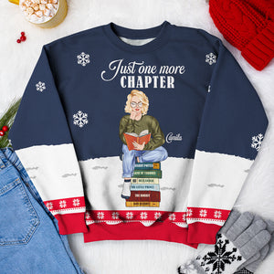 Just One More Chapter Girl Book Lover Hoodie Sweatshirt - AOP Products - GoDuckee