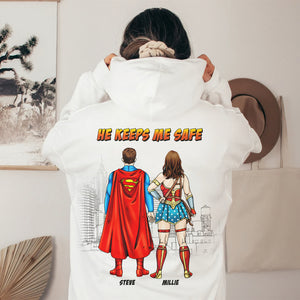 She Keeps me Wild & He Keeps Me Safe, Couple Hoodie - Shirts - GoDuckee
