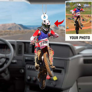 Motocross - Custom Photo Car Ornament - Ornament - GoDuckee